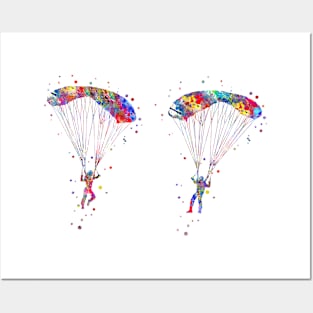 Paraglider couple Posters and Art